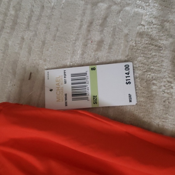 NWT Michael Michael Kors Halter Blouson Swimsuit Size 8 - Picture 3 of 7